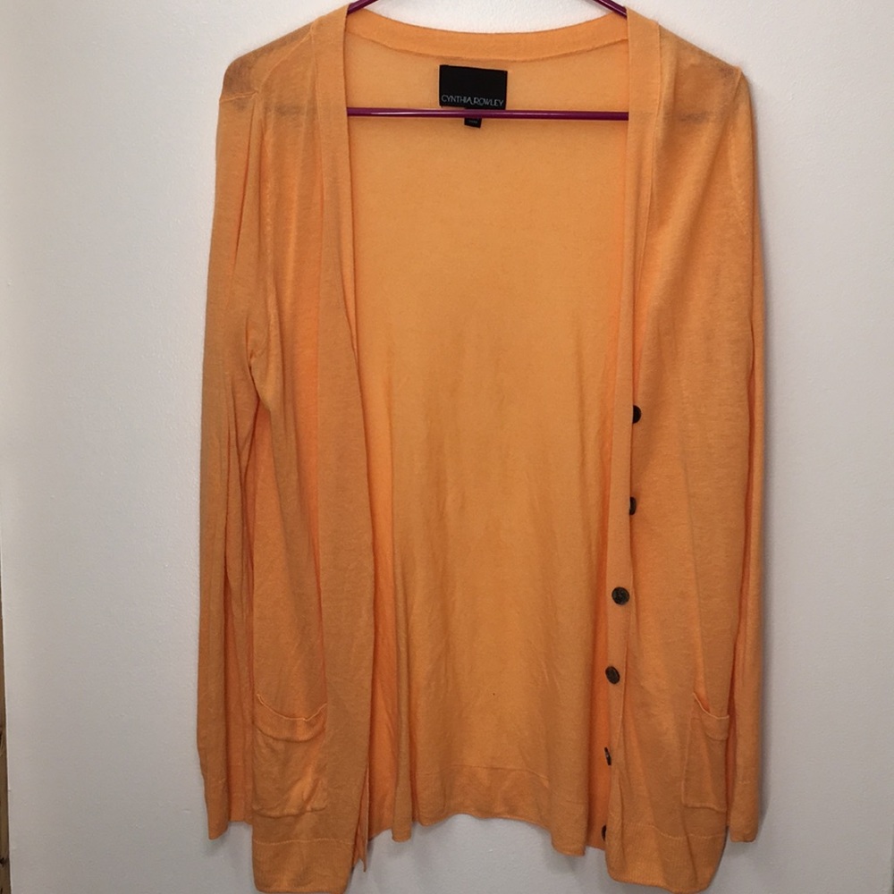 Light orange cardigan